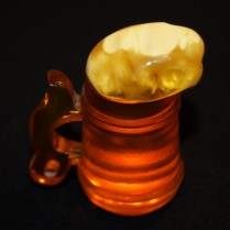 Vintage amber souvenir Beer Mug